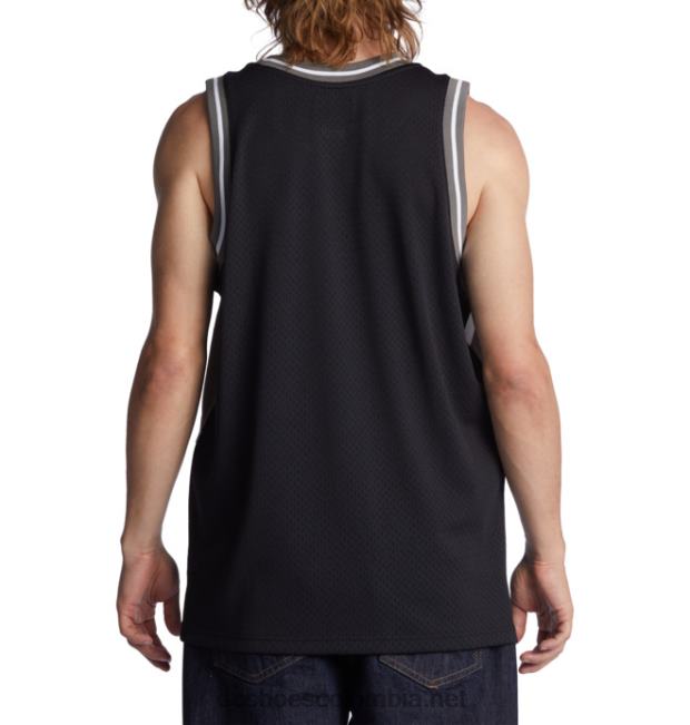 camiseta de baloncesto de pasatiempo masculino negro DC Shoes X4RB092