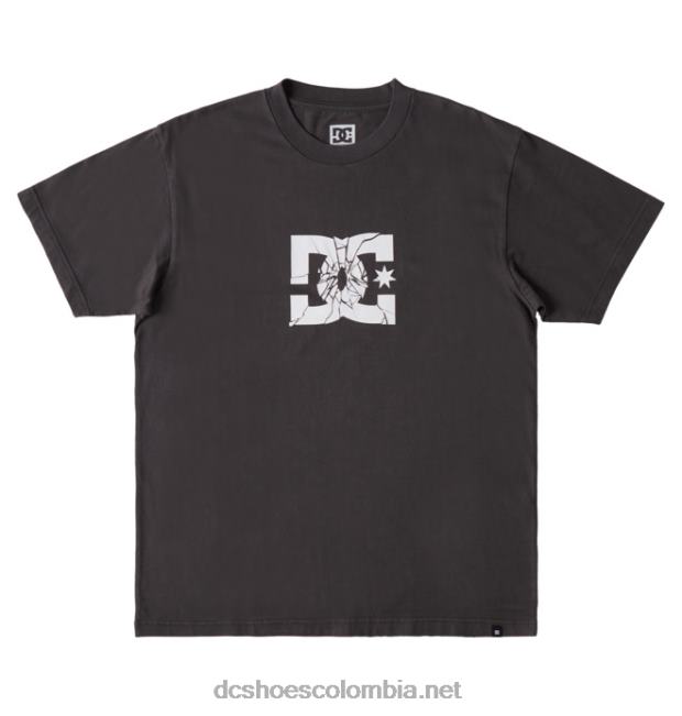camiseta de hombre destrozada lavado enzimático negro DC Shoes X4RB0113