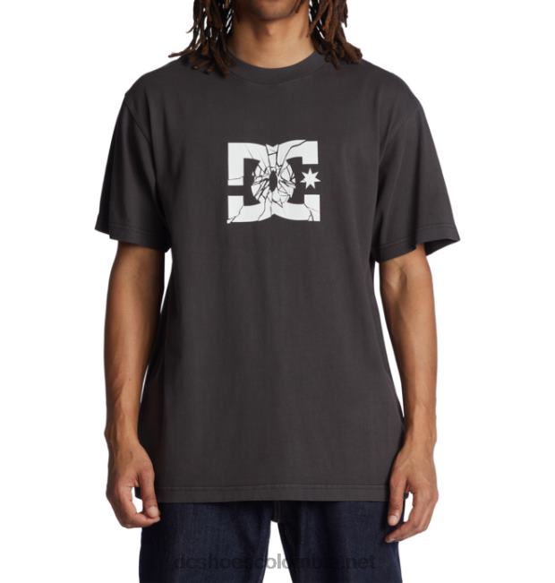 camiseta de hombre destrozada lavado enzimático negro DC Shoes X4RB0113