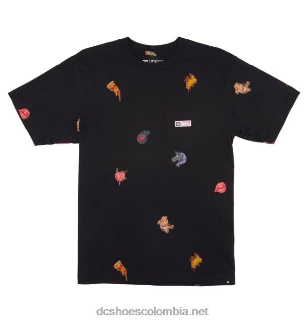 camiseta de hombre marvel deadpool x dc all over pocket negro DC Shoes X4RB0404