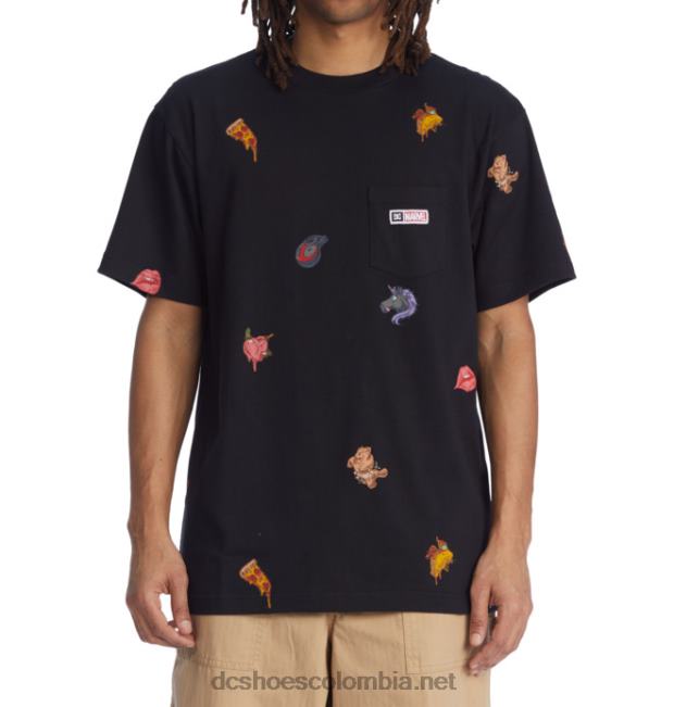 camiseta de hombre marvel deadpool x dc all over pocket negro DC Shoes X4RB0404