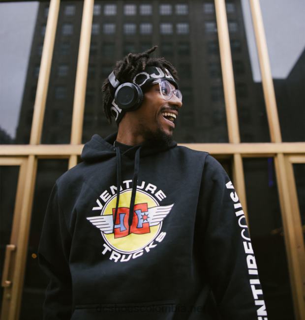 sudadera con capucha venture x dc co usa para hombre negro DC Shoes X4RB0413