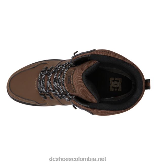 botas de invierno con encaje de pera para hombre chocolate negro DC Shoes X4RB0230