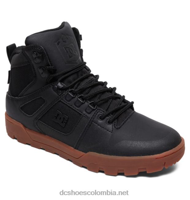 botas de invierno de caña alta pure resistentes al agua para hombre negro/goma DC Shoes X4RB0213