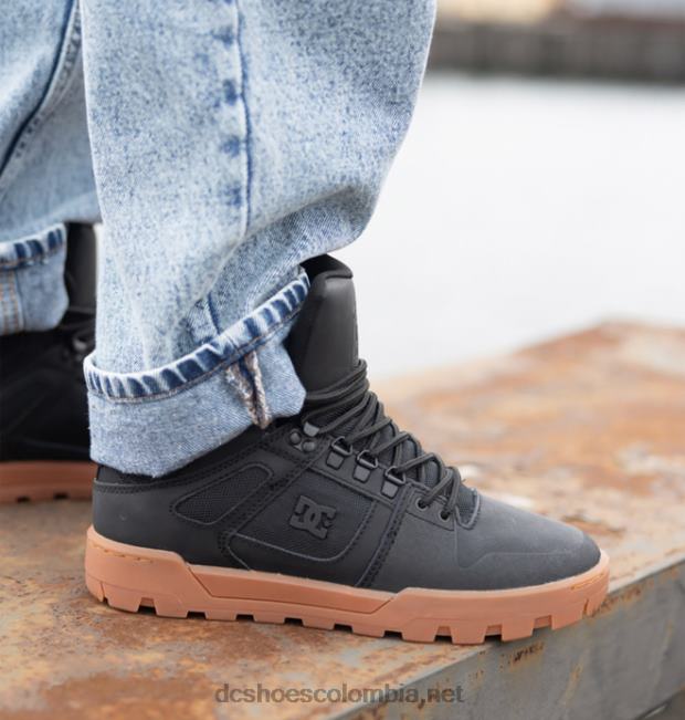 botas de invierno de caña alta pure resistentes al agua para hombre negro/goma DC Shoes X4RB0213