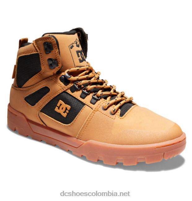 botas de invierno de caña alta pure resistentes al agua para hombre trigo/negro DC Shoes X4RB0149