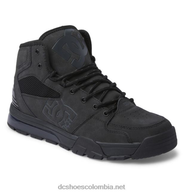 botas de invierno de caña alta versátiles para hombre resistentes al agua negro DC Shoes X4RB0231