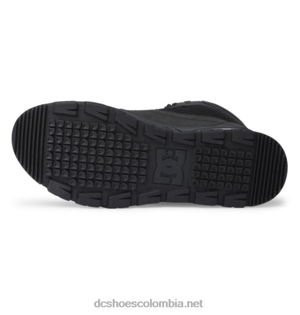 botas de invierno de caña alta versátiles para hombre resistentes al agua negro DC Shoes X4RB0231