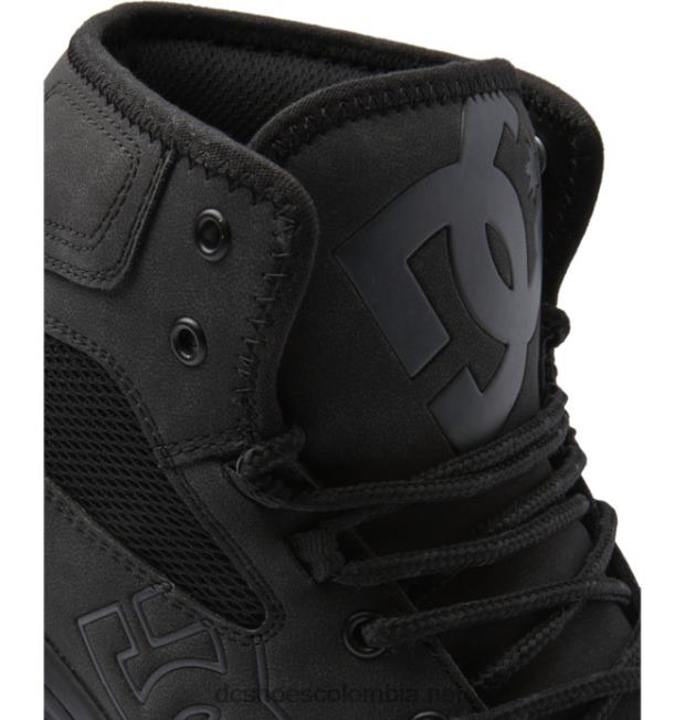 botas de invierno de caña alta versátiles para hombre resistentes al agua negro DC Shoes X4RB0231