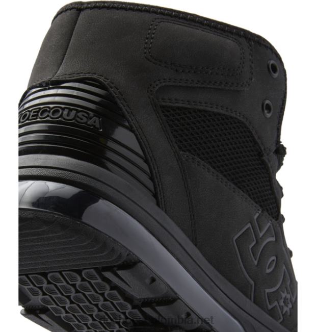 botas de invierno de caña alta versátiles para hombre resistentes al agua negro DC Shoes X4RB0231