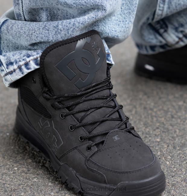 botas de invierno de caña alta versátiles para hombre resistentes al agua negro DC Shoes X4RB0231