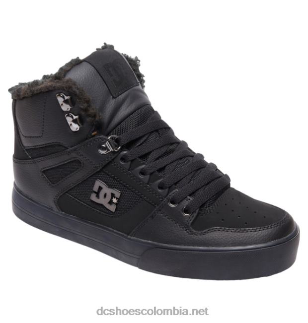 zapatos de invierno de caña alta para hombre negro DC Shoes X4RB0304