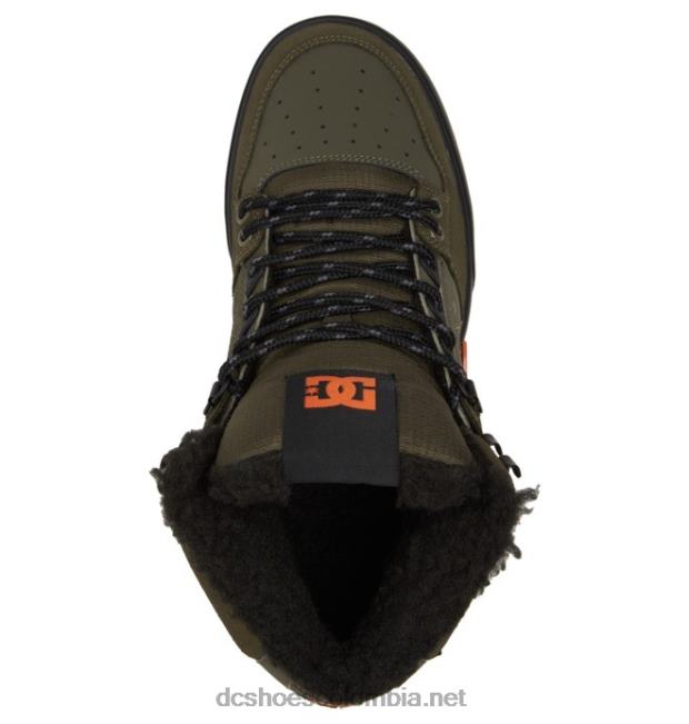 zapatos de invierno de caña alta para hombre oliva polvorienta/naranja DC Shoes X4RB0303