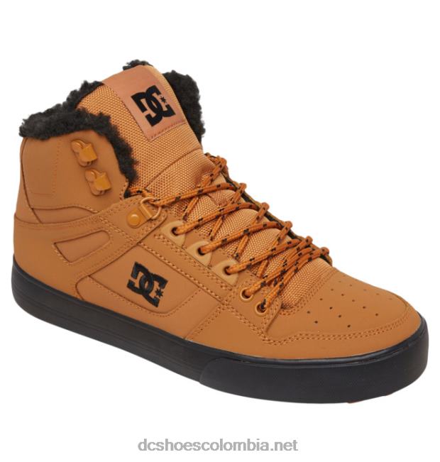 zapatos de invierno de caña alta para hombre trigo/negro DC Shoes X4RB0299