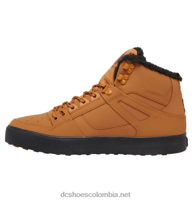 zapatos de invierno de caña alta para hombre trigo/negro DC Shoes X4RB0299