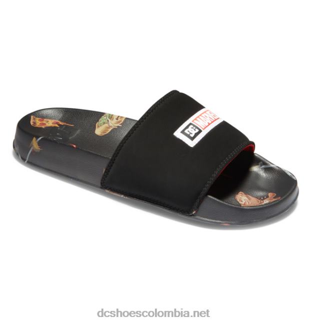 chanclas marvel deadpool x dc para hombre impresión en negro DC Shoes X4RB0353