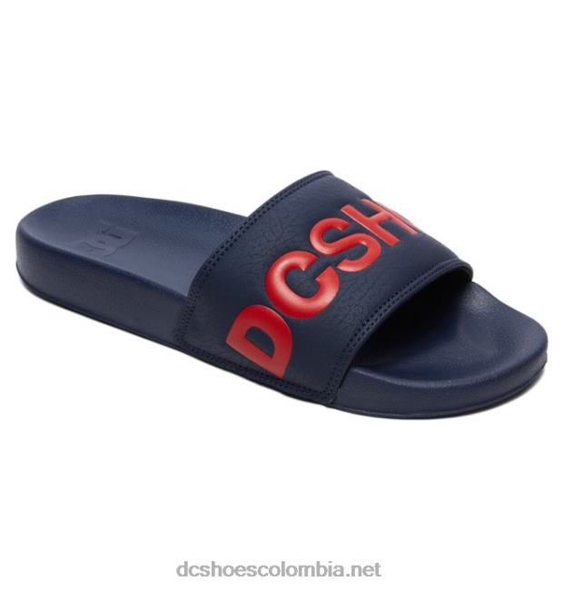 dc slide - sandalias deslizantes para hombre azul marino/rojo DC Shoes X4RB0240