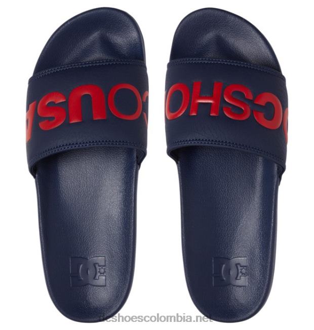 dc slide - sandalias deslizantes para hombre azul marino/rojo DC Shoes X4RB0240