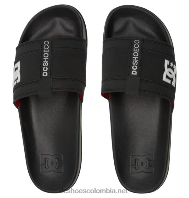 lynx slide - sandalias slider para hombre negro/gris/rojo DC Shoes X4RB0192