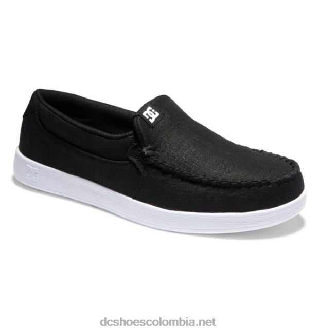 zapatos sin cordones de villano para hombre enjuague negro DC Shoes X4RB0256