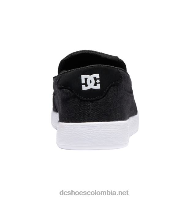 zapatos sin cordones de villano para hombre enjuague negro DC Shoes X4RB0256
