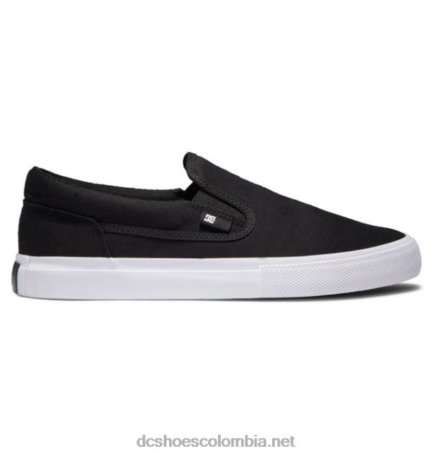 zapatos sin cordones manuales para hombres blanco negro DC Shoes X4RB0344