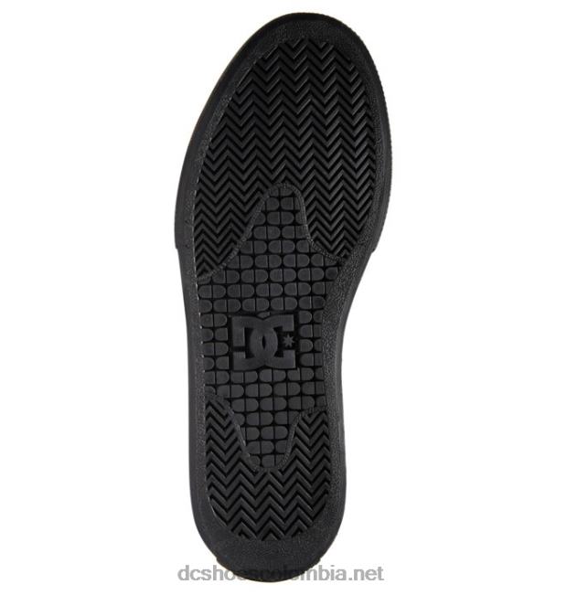 deslizamiento manual de los hombres en los zapatos de skate negro DC Shoes X4RB0143