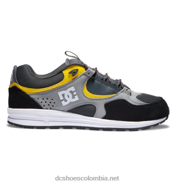 zapatillas de skate kalis lite para hombre negro/gris/amarillo DC Shoes X4RB0184