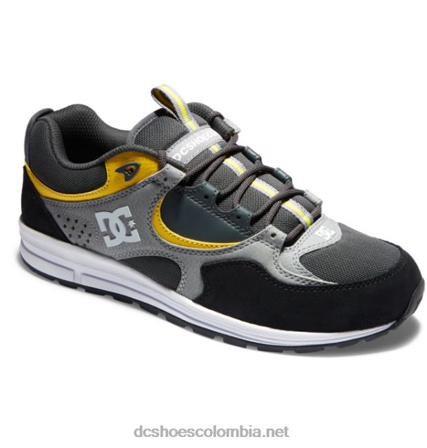 zapatillas de skate kalis lite para hombre negro/gris/amarillo DC Shoes X4RB0184