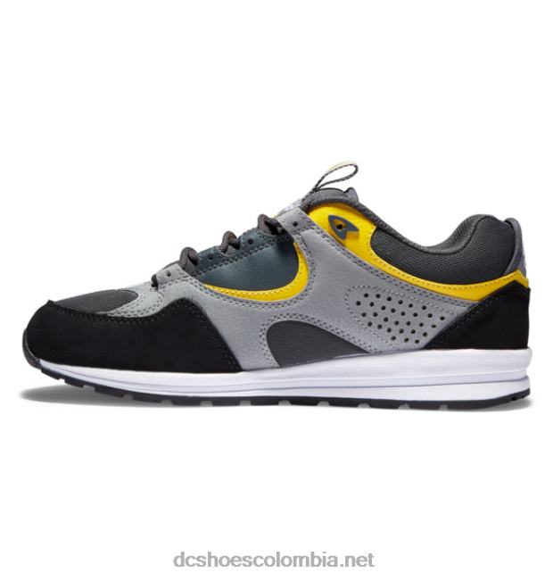 zapatillas de skate kalis lite para hombre negro/gris/amarillo DC Shoes X4RB0184