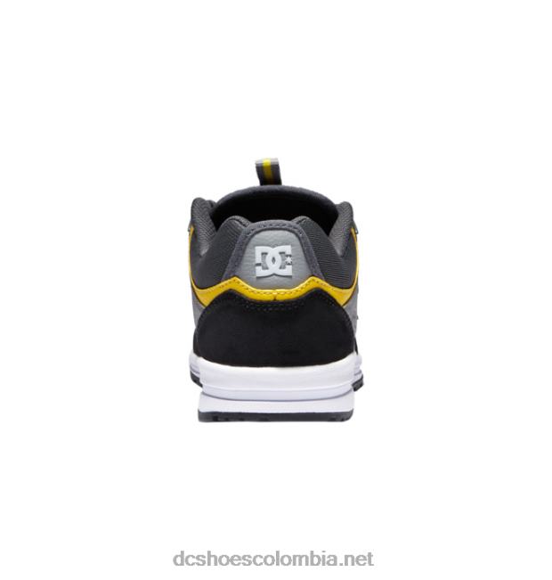 zapatillas de skate kalis lite para hombre negro/gris/amarillo DC Shoes X4RB0184