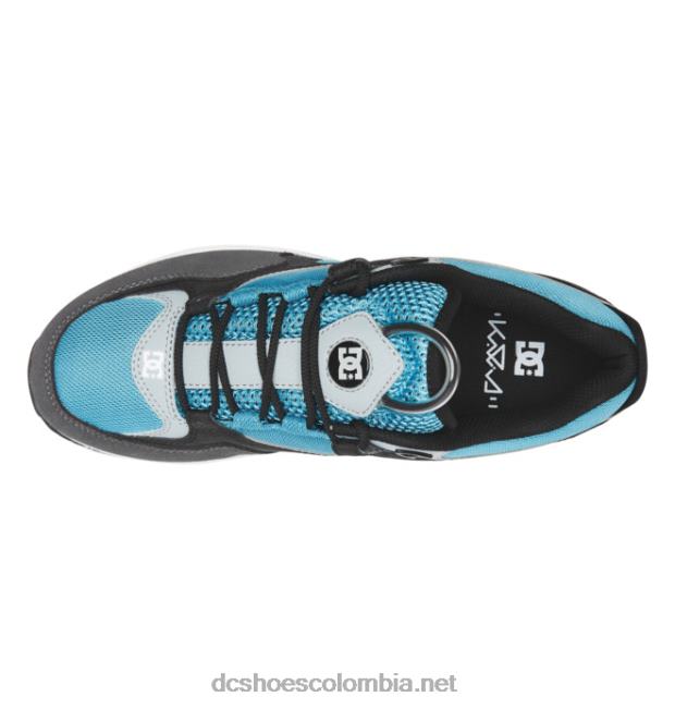 zapatillas de skate kalis lite para hombre negro/gris/azul DC Shoes X4RB0175