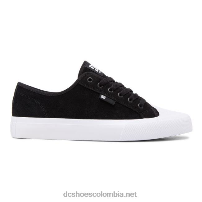 zapatos de skate de ante manual rt s para hombre blanco negro DC Shoes X4RB0190
