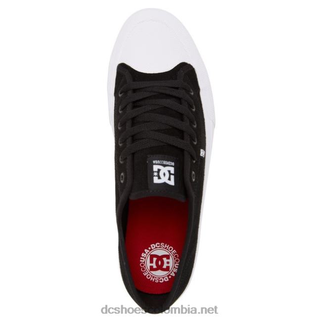 zapatos de skate de ante manual rt s para hombre blanco negro DC Shoes X4RB0190