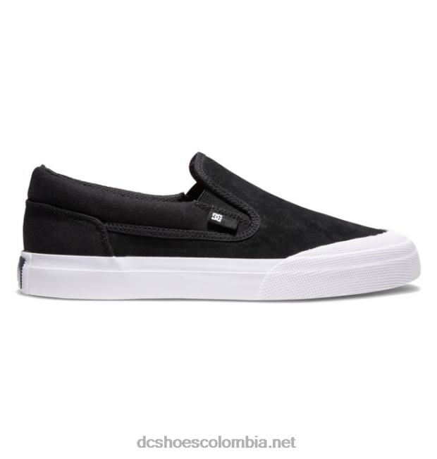 zapatos de skate sin cordones manual rt para hombre blanco negro DC Shoes X4RB0391