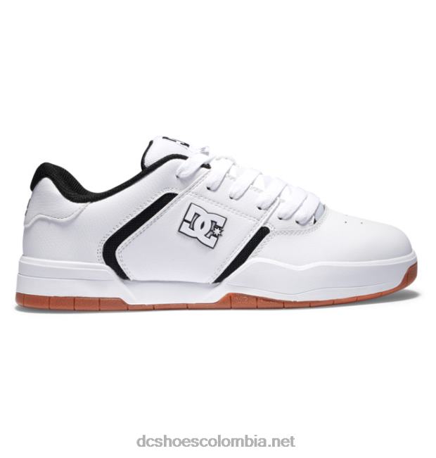 zapatos centrales de hombre blanco/negro/goma DC Shoes X4RB0197