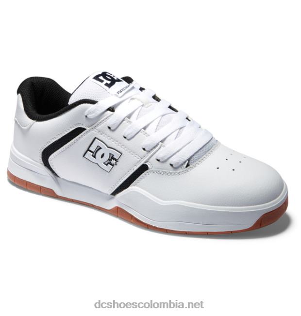 zapatos centrales de hombre blanco/negro/goma DC Shoes X4RB0197