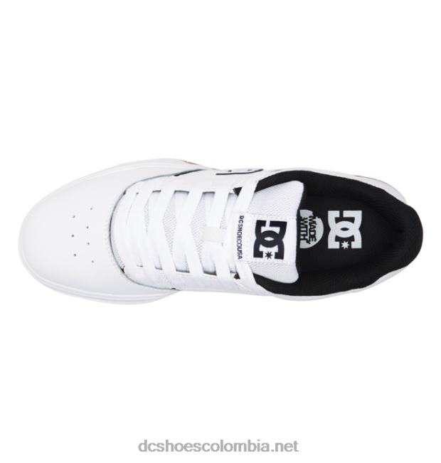 zapatos centrales de hombre blanco/negro/goma DC Shoes X4RB0197