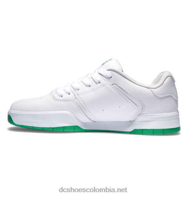 zapatos centrales de hombre blanco verde DC Shoes X4RB0216