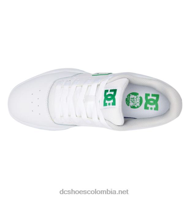 zapatos centrales de hombre blanco verde DC Shoes X4RB0216