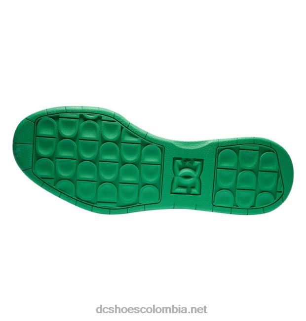 zapatos centrales de hombre blanco verde DC Shoes X4RB0216