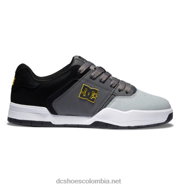 zapatos centrales de hombre negro/gris/amarillo DC Shoes X4RB0196