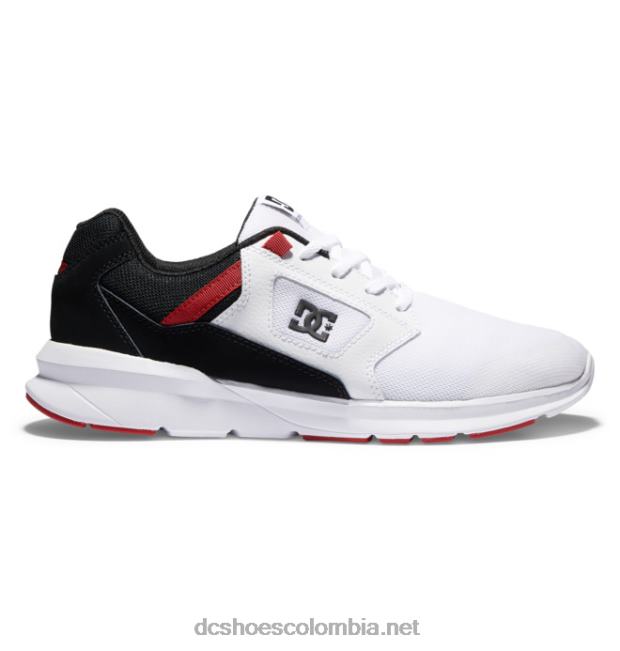 zapatos ligeros skyline para hombre blanco/negro/rojo verdadero DC Shoes X4RB0290