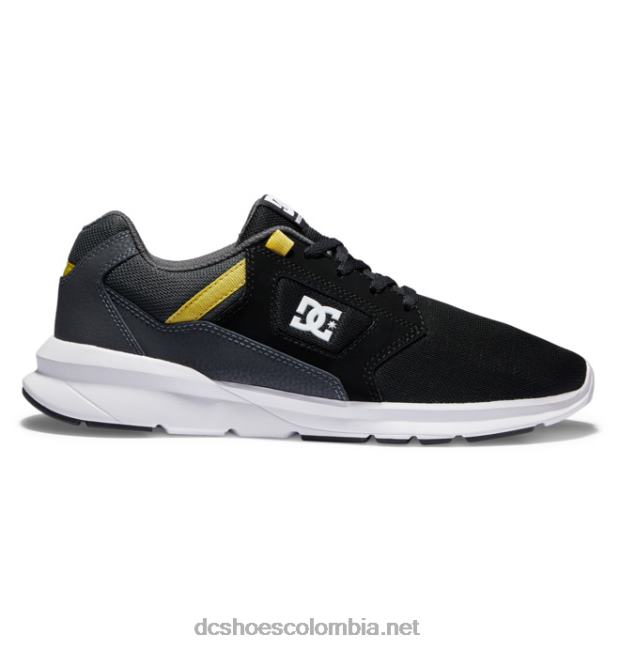 zapatos ligeros skyline para hombre negro/gris/amarillo DC Shoes X4RB023