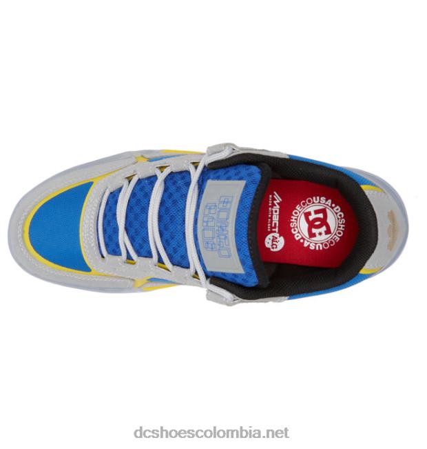 zapatos métricos hongo x dc para hombre gris/azul/amarillo DC Shoes X4RB0348