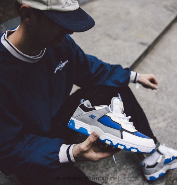 zapatos métricos shanahan para hombre gris/blanco/azul DC Shoes X4RB016