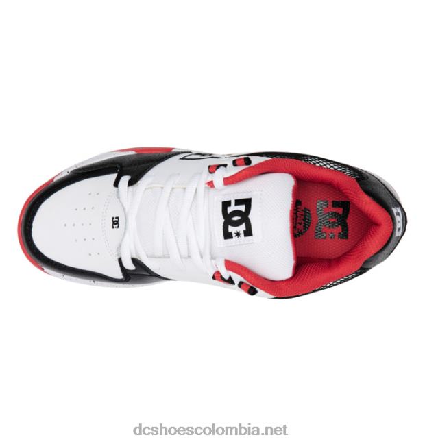 zapatos polivalentes hombre blanco/negro/rojo atlético DC Shoes X4RB0142