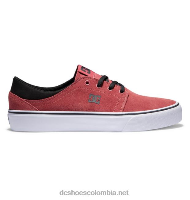 zapatos trase de ante hombre color rojo oscuro DC Shoes X4RB0226