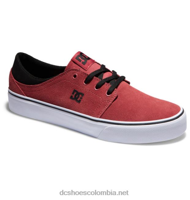 zapatos trase de ante hombre color rojo oscuro DC Shoes X4RB0226