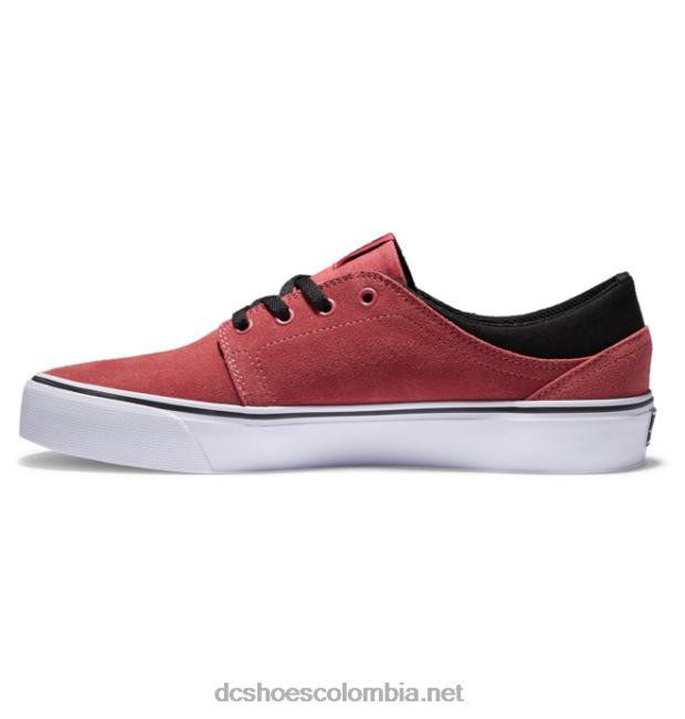 zapatos trase de ante hombre color rojo oscuro DC Shoes X4RB0226